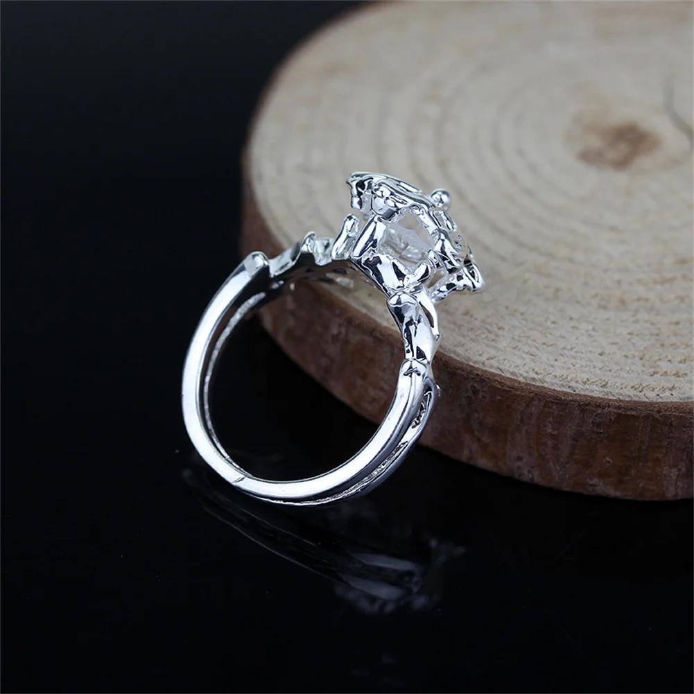 

for Man Women Silver Color Rings Wedding Jewelry Size 6-10Silver Colour Wedding Ring Wholesale