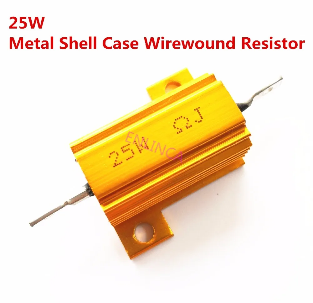

25W 0.1 0.2 0.22 0.25 0.3 0.33 ohm 0.1R 0.2R 0.22R 0.25R 0.3R 0.33R Wirewound Aluminum Power Metal Shell Case Resista 5%