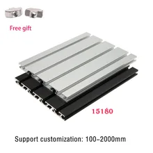 1pcs 15180 Aluminum Profile Extrusion CNC 3D Printer Parts Workbench DIY Frame Anodized Linear Rail Length100/400/500/600/1200mm