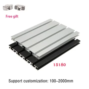 1pcs 15180 aluminum profile extrusion cnc 3d printer parts workbench diy frame anodized linear rail length1004005006001200mm free global shipping