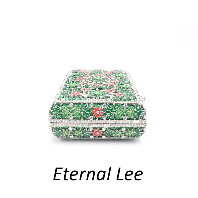 

ETERNAL LEE Women's Exquisite Flower Luxury Crystal Bag Evening Dress Bag Cocktail Party