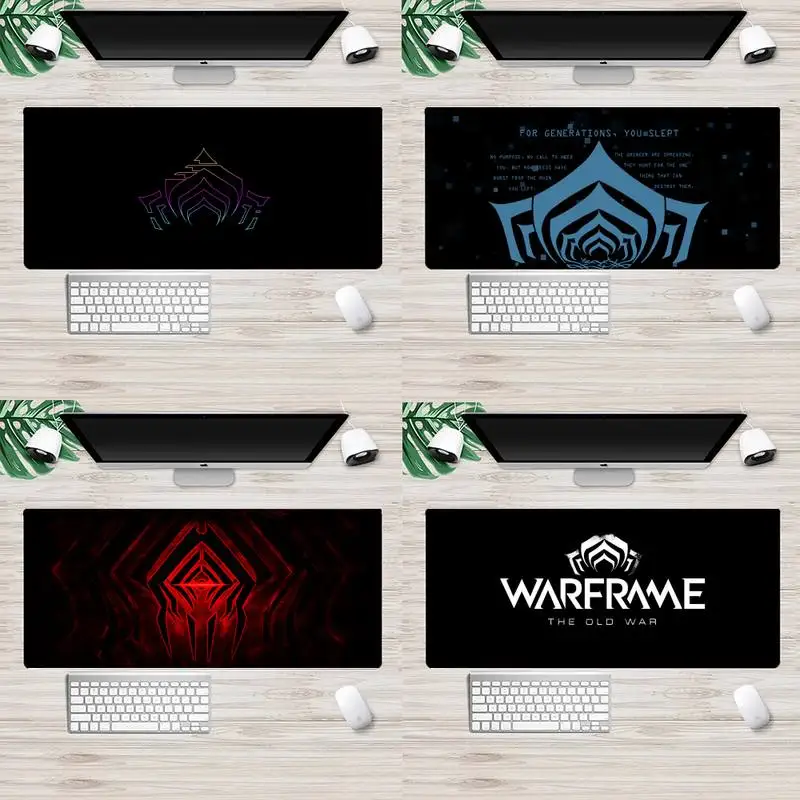 

Warframe logo Locking Edge Mouse Pad Game Animation XL Large Gamer Keyboard PC Desk Mat Takuo Tablet Mousepads