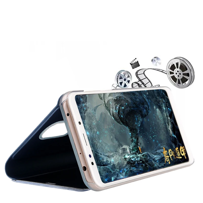 Чехол с откидной крышкой для смартфона зеркальным покрытием чехол Samsung galaxy A20 A30 A50