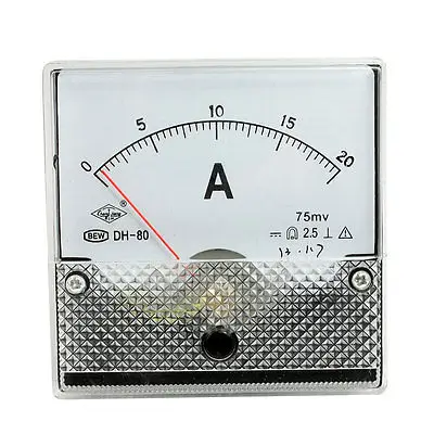 DC 0-20A тонкой настройки циферблат Панель амперметр переменного тока DH-80 |