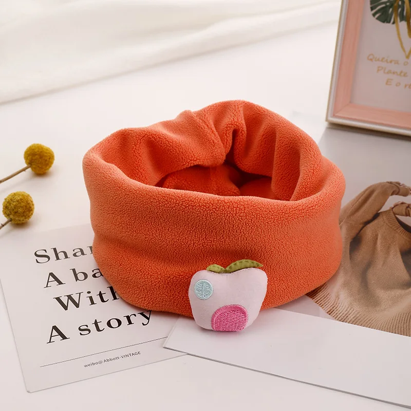 New Autumn Winter Children Plush Scarf Baby Kids Warm Neck Child Collar Boys Girls Velvet Scarves O Ring Magic Neckerchief |