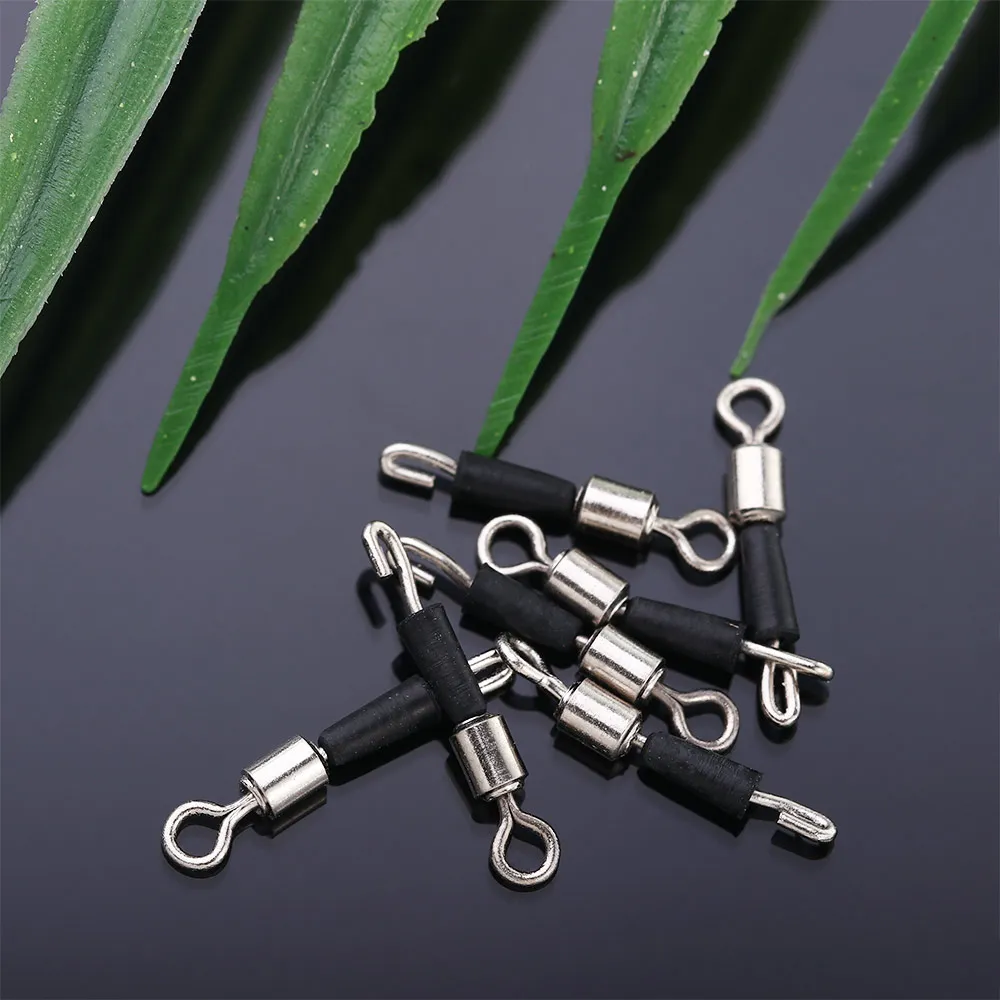 30/50pcs/lot Bearing Swivel Fishing Hook Fast Connector Solid Rings Rolling Line Quick Link Carp Accessories | Спорт и развлечения