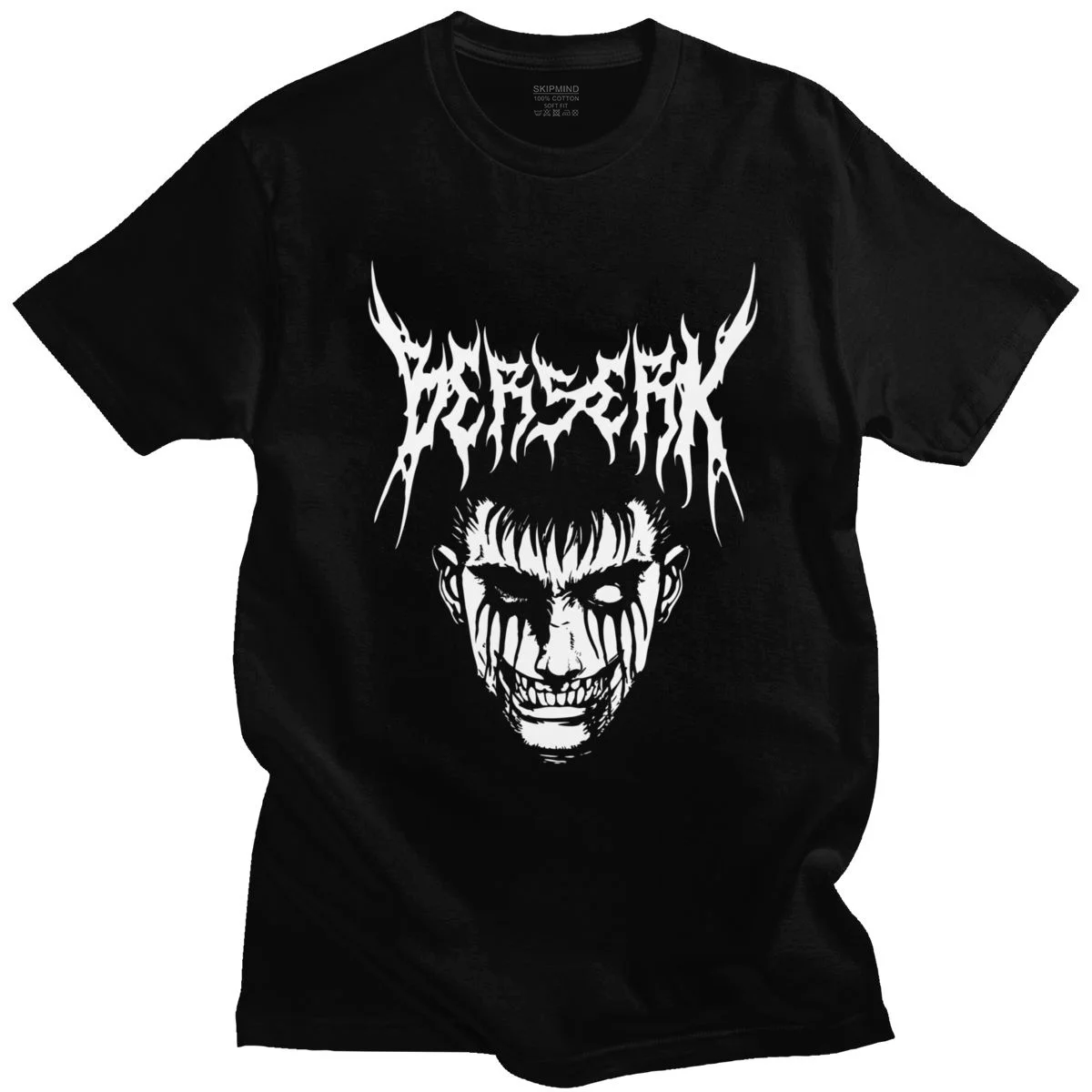 

Cool Harajuku Berserk Guts T Shirt for Men Short Sleeve Japanese Anime Manga Graphic T-shirt Soft Cotton Gatsu Tee Tops Gift