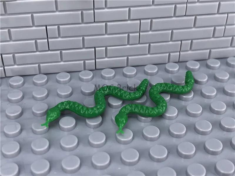 20pcs/lot MOC Bricks NEW Animal Green Snake Educational DIY Building Blocks Action Figure Toys kids best Gifts | Игрушки и хобби