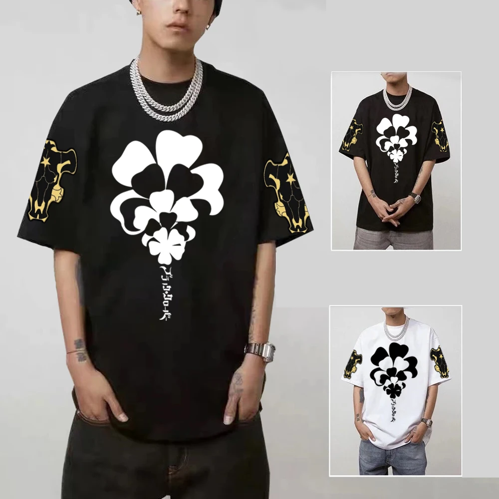 

Anime Black Clover T-shirt Men women Funny Anime casual Hip Hop Top Tees Male casual street style