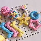 Игрушки для домашних животных мяч для собак чистка зубов Жевательная Резина игрушки для собак для маленьких собак резиновая игрушка для собак прорезывание зубов игрушки для собак