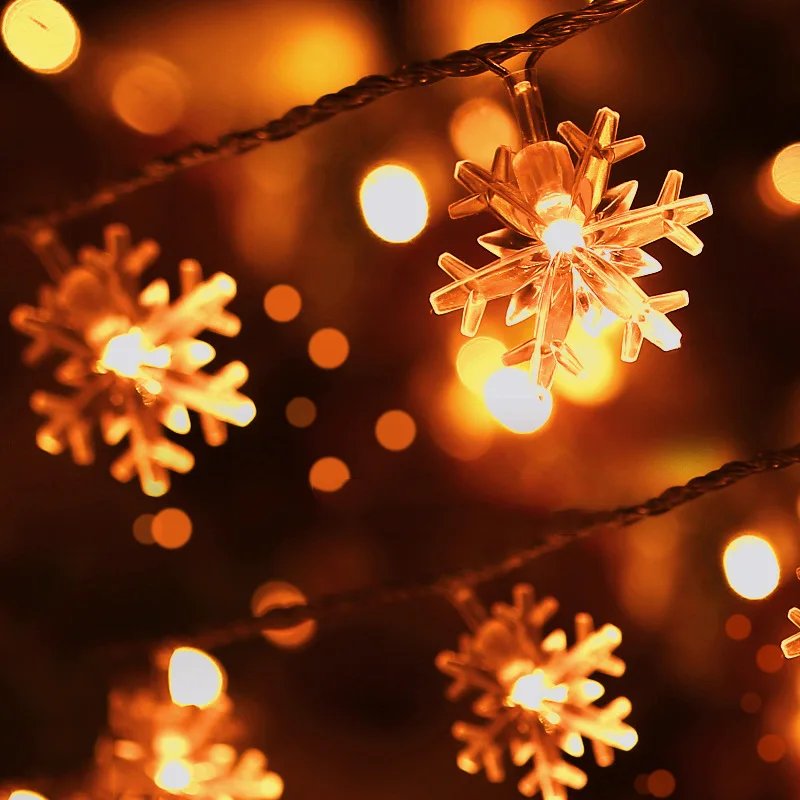Снежинка светодиодный светильник гирлянда Рождество 5 м 50 Феи s Открытый аа