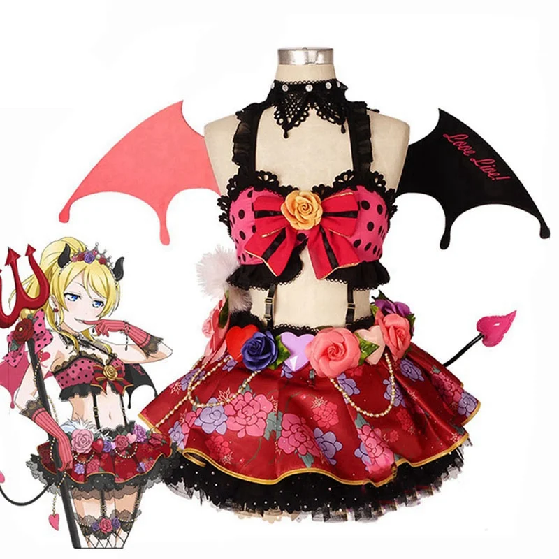 

Lovelive Cosplay Costume Little Devil Love Live Cosplay All Characters Costume Kotori Honka Umi Nico Women Dress Cos