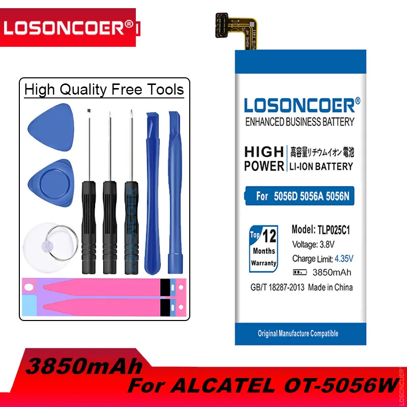 LOSONCOER 3850 мАч TLP025C2 TLP025C1 для Alcatel One Touch POP 4 Plus + OT 5056D 5056 Вт 5056A 5056O 5056N батарея
