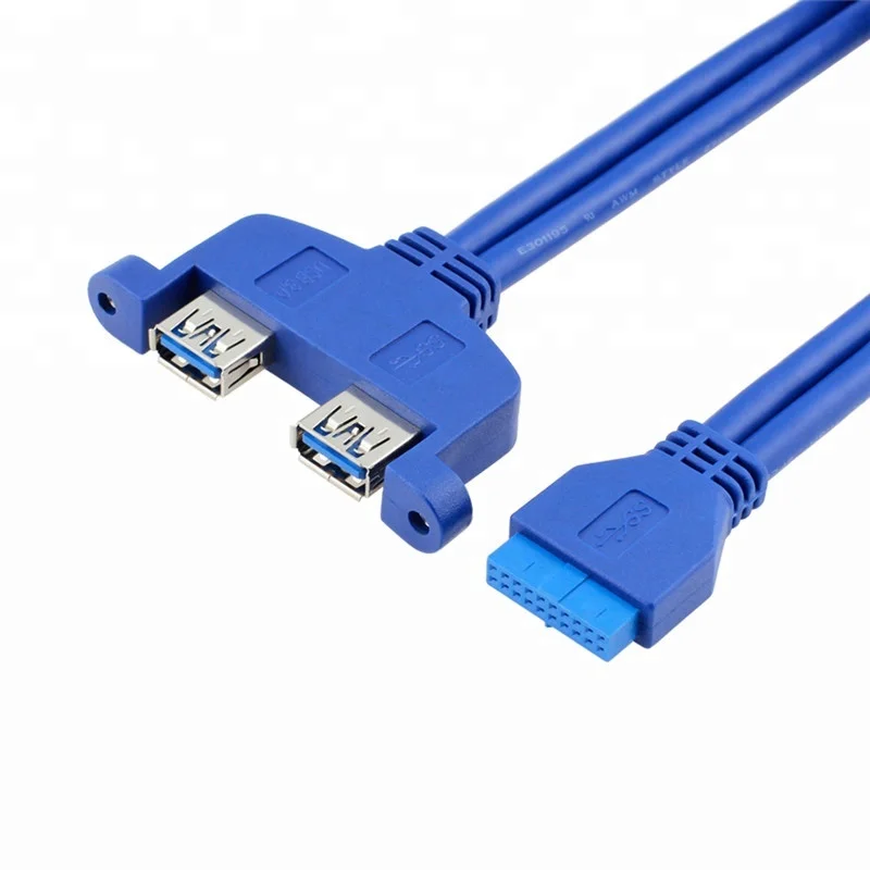 Кабель адаптер GloryStar с 20 контактным разъемом для материнской платы на двойной USB 3