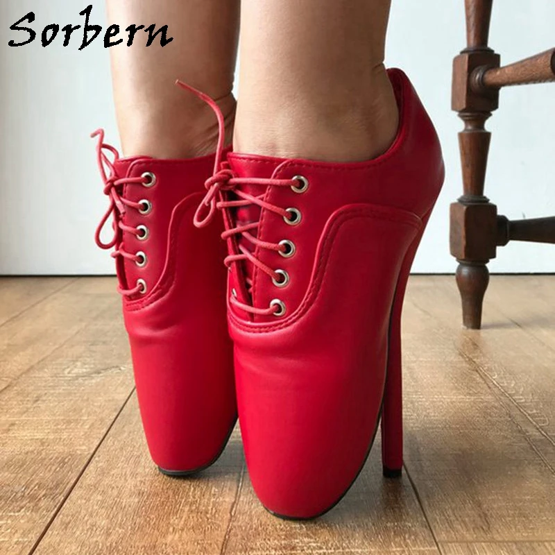 Женские Балетные туфли лодочки Sorbern на высоком каблуке 7 дюймов для