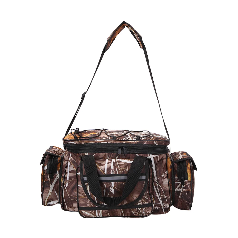 

Outdoor Pole Package Fishing Tackle Bag for Fishing Reel Lure Oxford Fabric Fishing Bag Shoulder Crossbody Bag