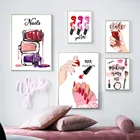 Лак для ногтей помада Женская Ручная салонная Вечеринка настенная Картина на холсте постеры и принты настенные картины для декора гостиной
