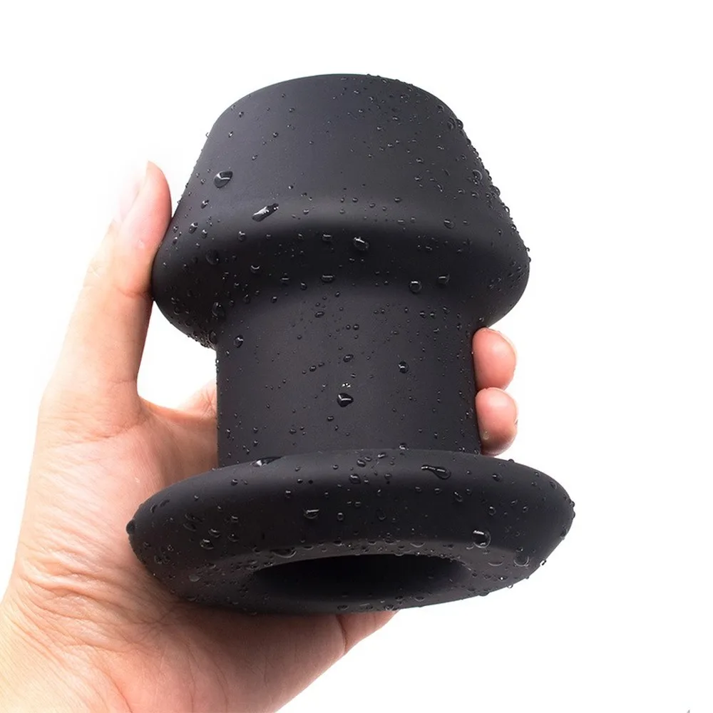Hollow Anal Expander Huge Dildo Man Anus Plugs Prostate Massage Vagina Dilator Sex Toys Super Large Silicone Butt Plug Enema Toy | Красота и