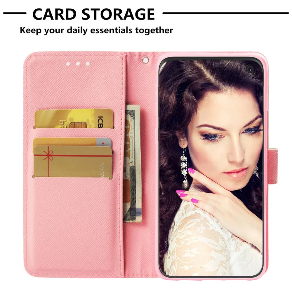 Флип-кейс для Samsung NOTE 10 из искусственной кожи роскошный кожаный чехол-кошелек с