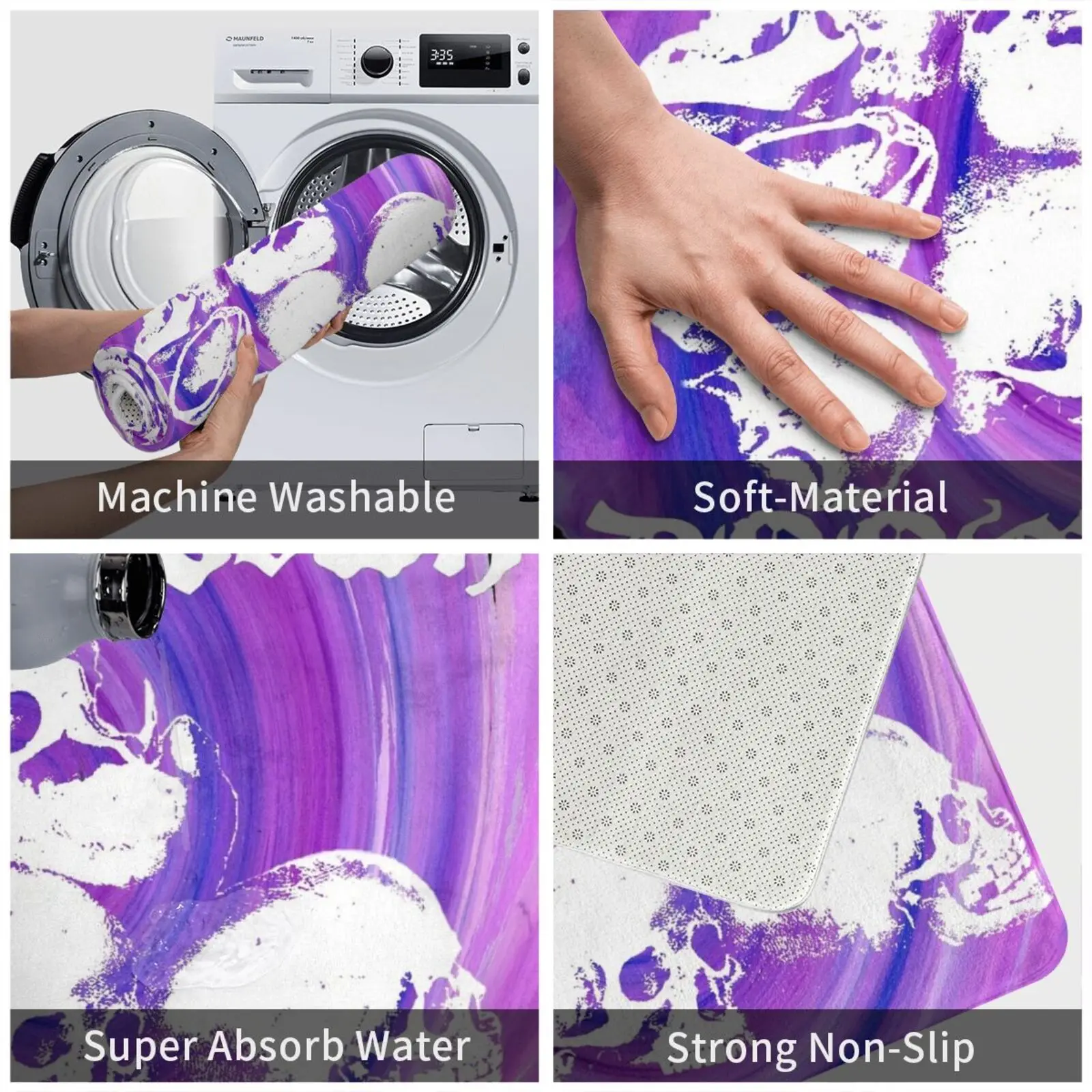 Хорош! Коврик коврик подушка Мягкий Нескользящий металлический в стиле рок