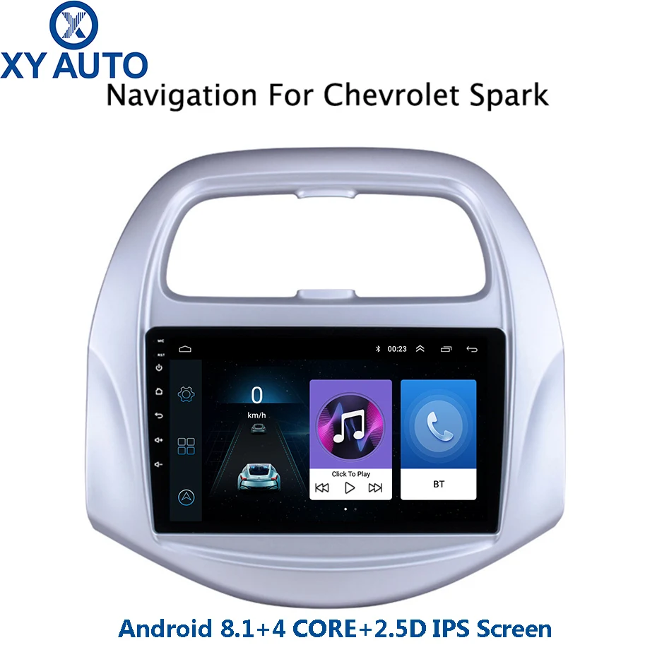 9 дюймов 2.5D IPS Закаленное HD Мульти-сенсорный экран Android 8 1 NAVI для Chevrolet spark 2018 с