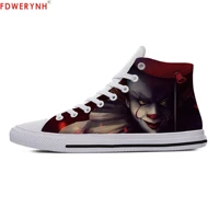 mens casual shoes movie it pennywise clown stephen king 1990 horror movie it custom images or logo flat shoes