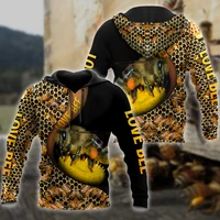 new fashion retro mens clothes beautiful bee keeper 3d printing hoodie unisex zipper hoodie casual sweatshirt dyi303