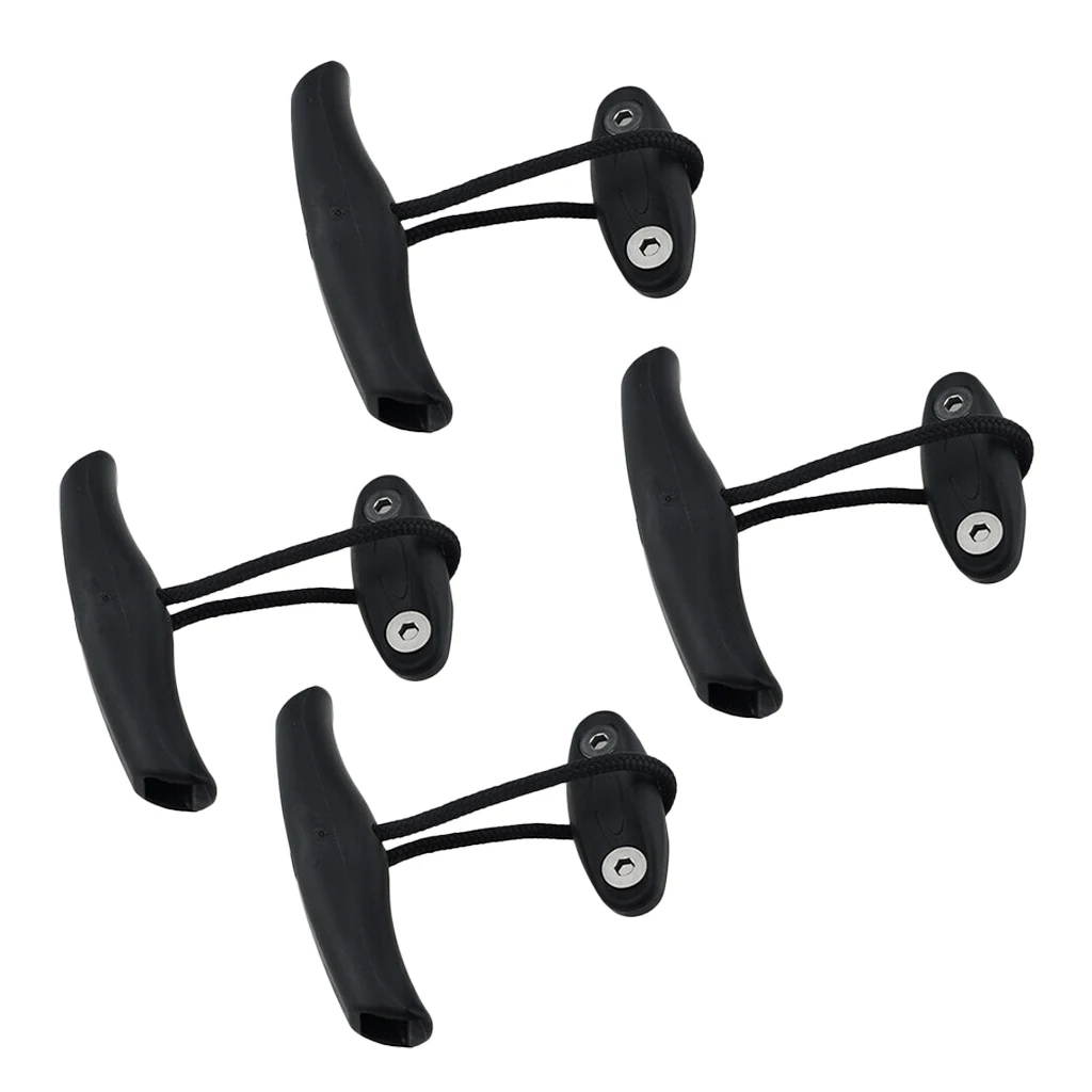 

4pcs Bow / Stern Kayak Side Mount Carry Handle w / Cord & Pad for Outdoor