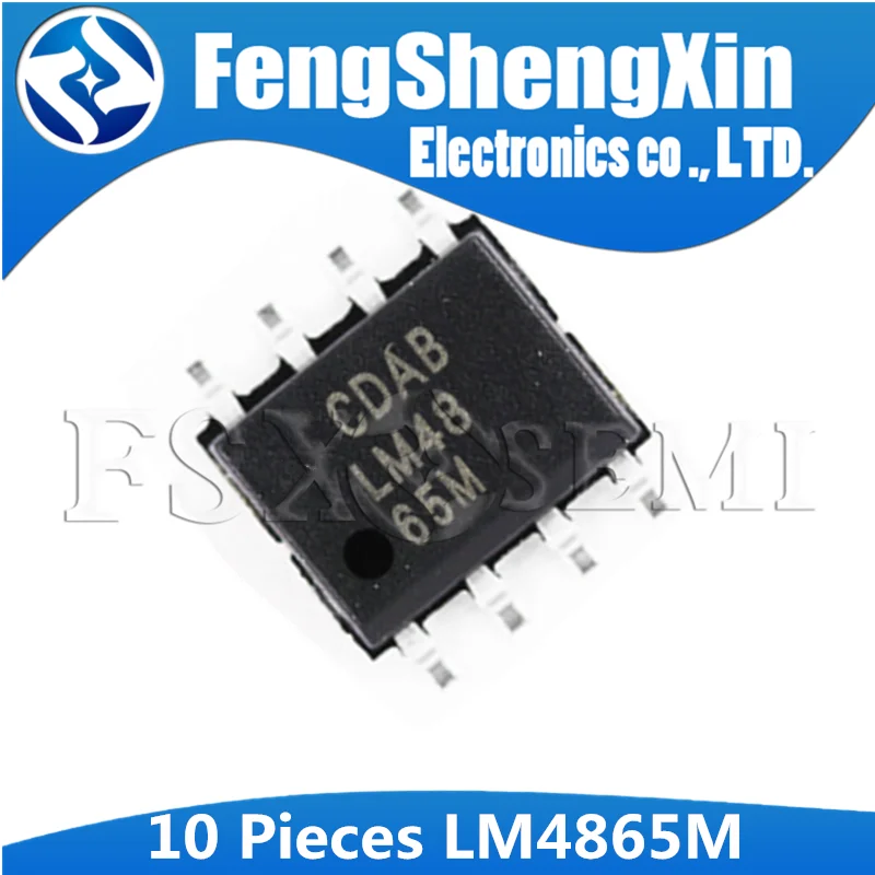 10pcs/lot LM4865 LM4865MX LM4865M SOP-8 750 mW Audio Power Amplifier with DC Volume Control and Headphone Switch IC