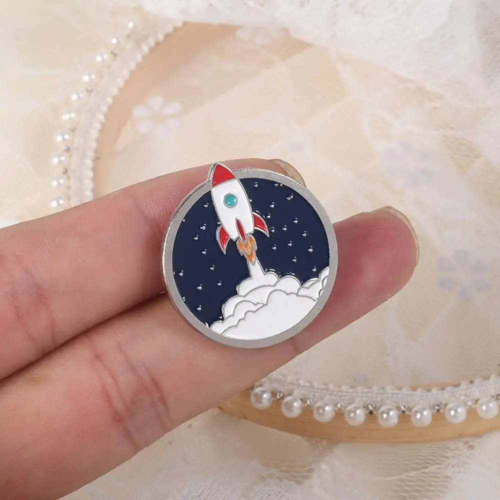 Ракета Запуск эмаль контактный космическое приключение круглый космический
