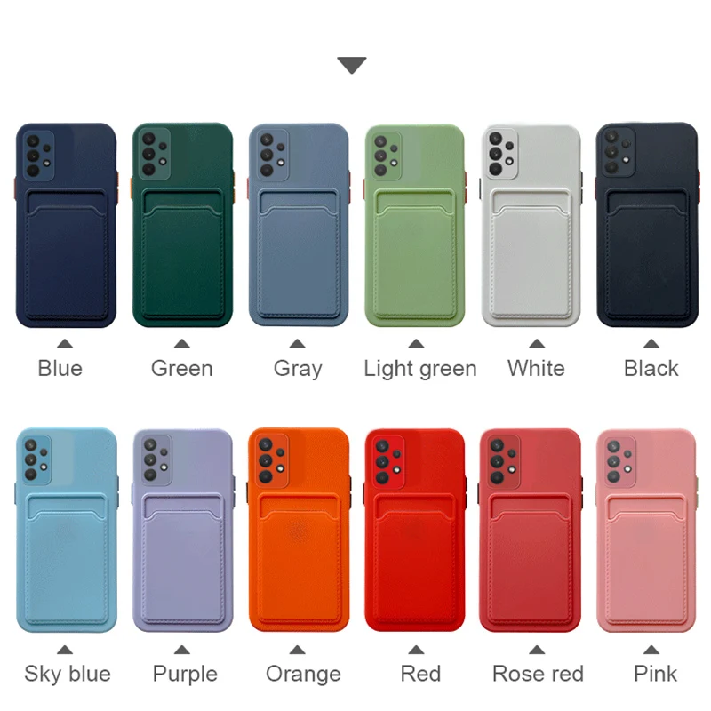 

Luxury New Square Silicone Phone Case For Huawei P40 Lite E P40 P30 Mate 40 Pro Plus Mate 30 With Card Holder Cover Wallet Funda