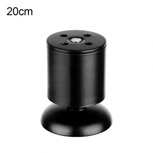 20 cm Black 6-25cm Stainless Steel Adjustable Leg Cabinet Furniture Table Desk Sofa Bed Foot Cover Thickened Reinforcement Cabinet Foot - Color: 20 cm Black