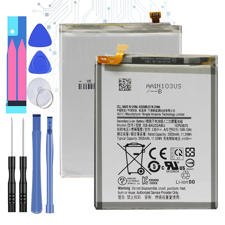 

EB-BA202ABU 3000mAh Replacement Battery For samsung GALAXY A20e A10e A102W A102U A202F A20 A10 e