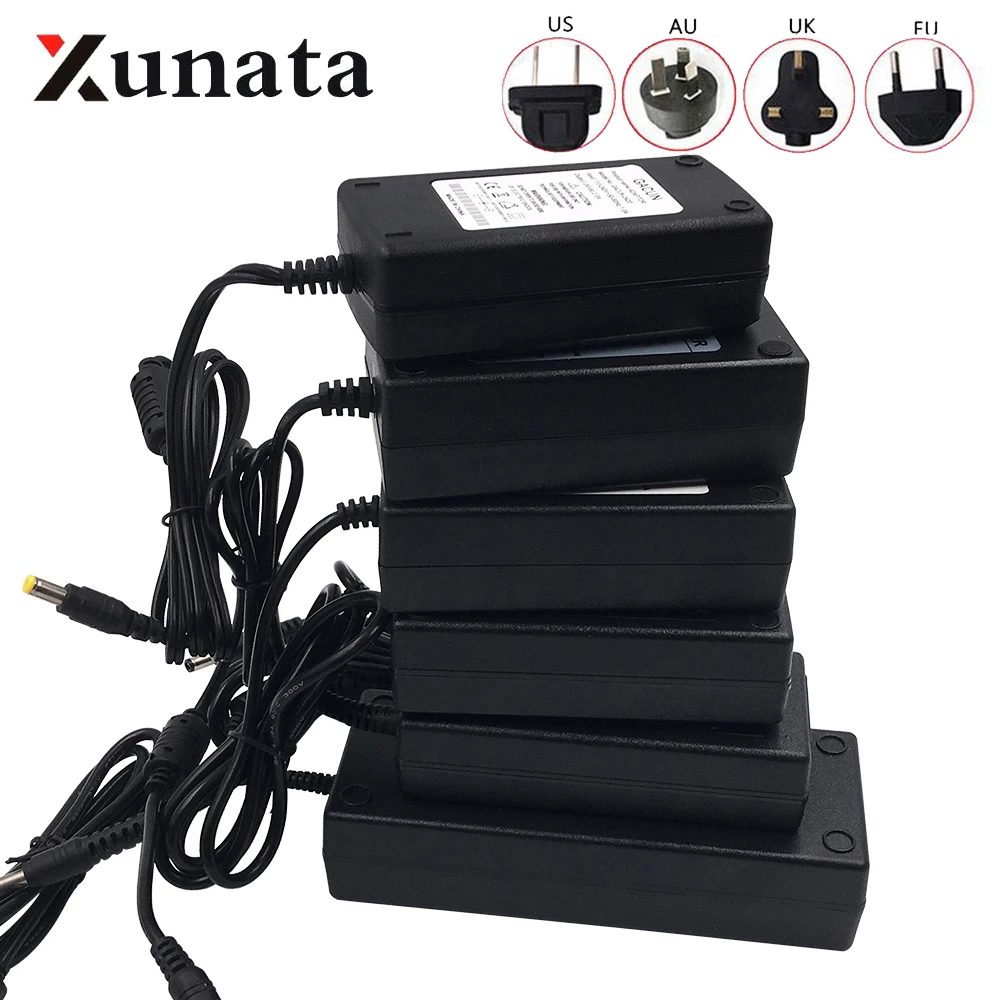 AC110 240V к DC 12V 1A 2A 3A 5A 6A 8A 10A Универсальный адаптер питания зарядное устройство EU US UK AU светодиодный светильник