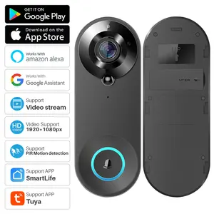 Tuya Smart Video Doorbell Camera 1080P WiFi Video Intercom Door Bell Camera Two-Way Audio Works With