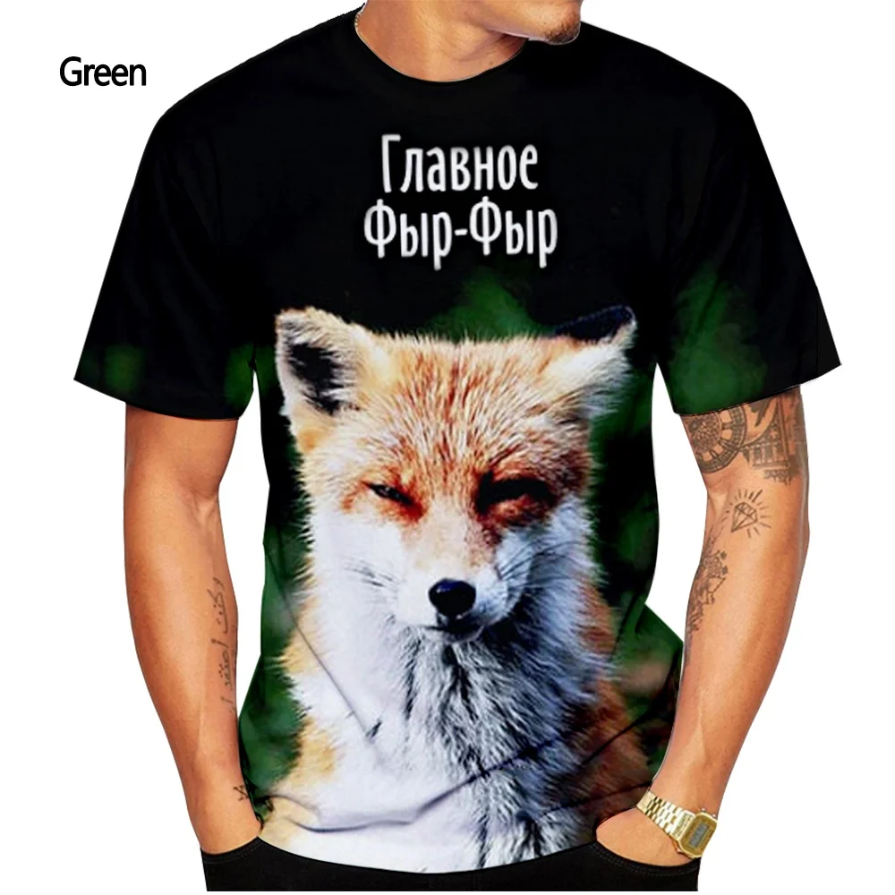 

Men's 3d T-shirt Animal Fox T-shirt Summer Casual Short Sleeve Unisex T-shirt