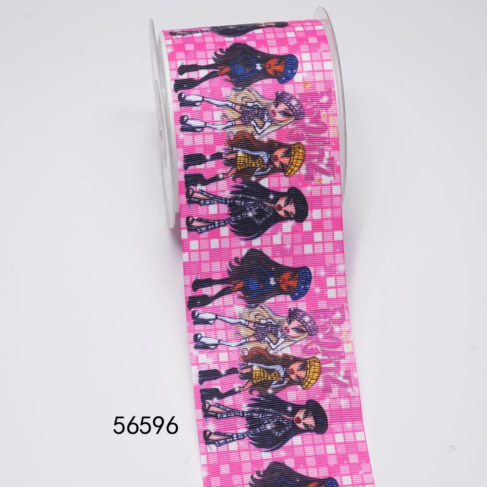 3-дюймовые 75 мм ленты в рубчик с мультяшным принтом для бантов от поставщиков
