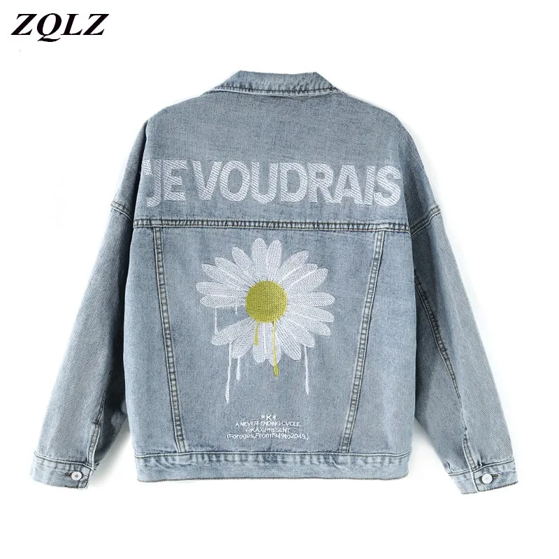 ВИНТАЖНАЯ ДЖИНСОВАЯ КУРТКА ZQLZ для женщин новинка 2020 свободная джинсовая куртка с