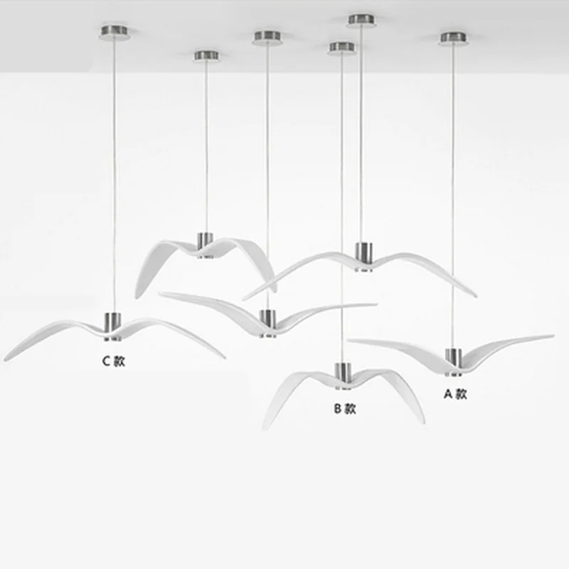 Современная столовая Led Чайка люстра искусство белая свет Гостиная Вилла зал
