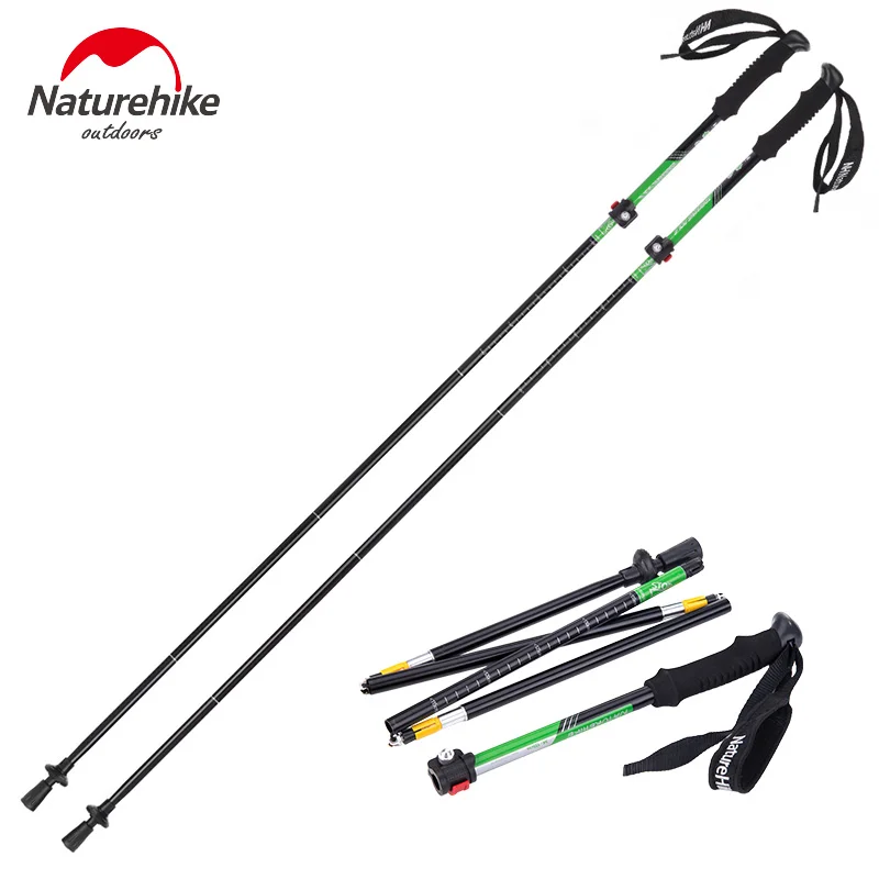 

Naturehike high quality outdoor Ultra-light EVA Handle 5-Section Adjustable sticks Canes Walking Sticks Trekking Pole Alpenstock