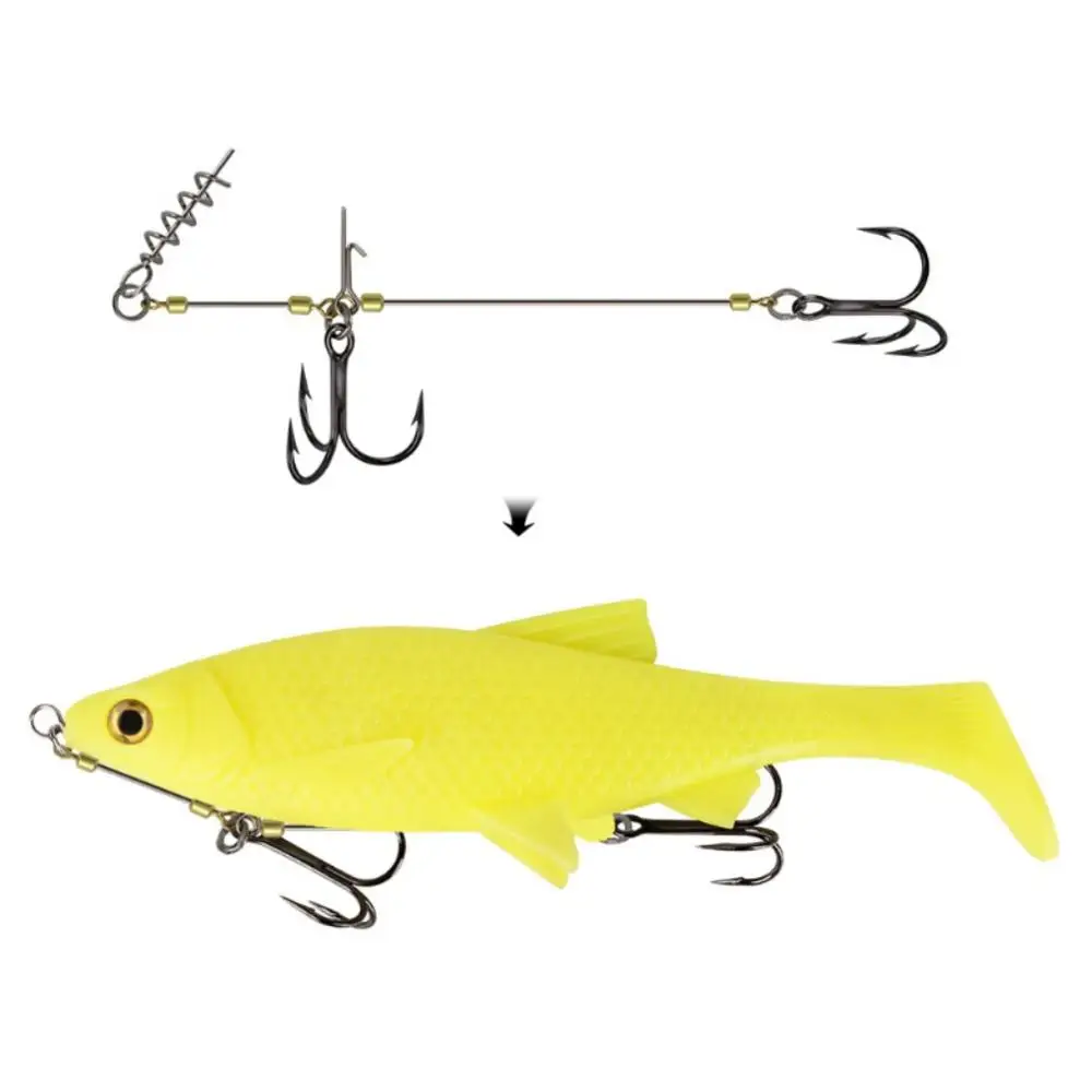 Поворотная леска рыболовный крючок с защитой от обмотки из нержавеющей стали 2