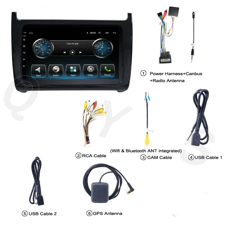 2 ГБ + 32 центральный мультимедийный стерео-плеер для VW POLO 2011 2012 2013 2014 2016 2017 2018 Android 10