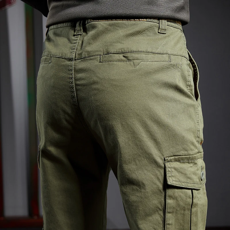 

Jantour Brand Mens Military Cargo Pants Men Overalls 2020 Cotton Male Loose Multi-Pockets Harem pants Men's Trousers Homme 28-38