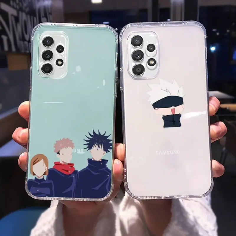 

Jujutsu Kaisen ojo Satoru Phone Case for Samsung A 51 50 52 12 21s 31 40 70 71 note S 20 10 21 ultra plus fe clear coque shell