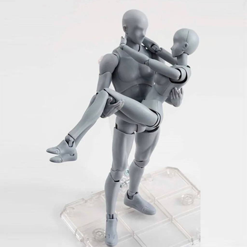 ПВХ Фигурки тела модель манекен bjd арт схематичный эскиз фигурка 3D13cm фигурка игрушки художника подвижная Мужская Женская фигурка с шарнирными соединениями