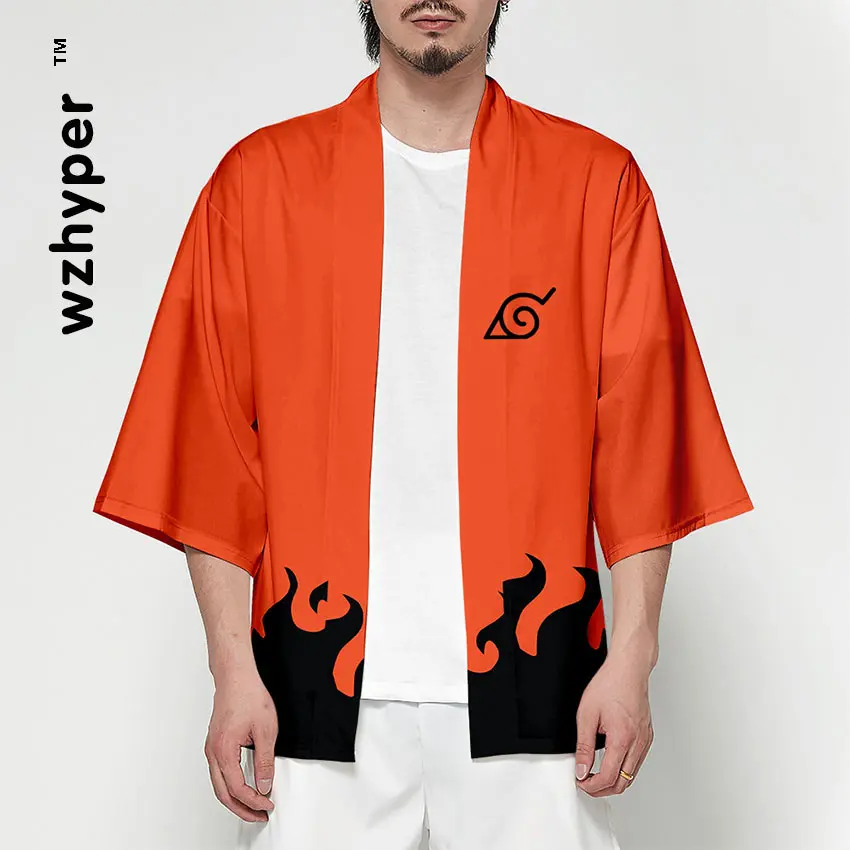 Костюм Наруто японский кардиган с 3d принтом и даосский халат китайский стиль