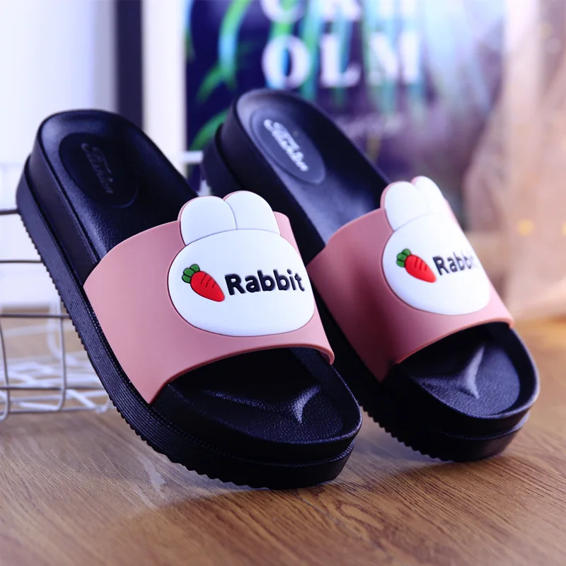 2021 summer Thick bottom The New Slides women shoes Fashion Cartoons Mixed Colors Outside  Shallow Leisure high quality Non-slip