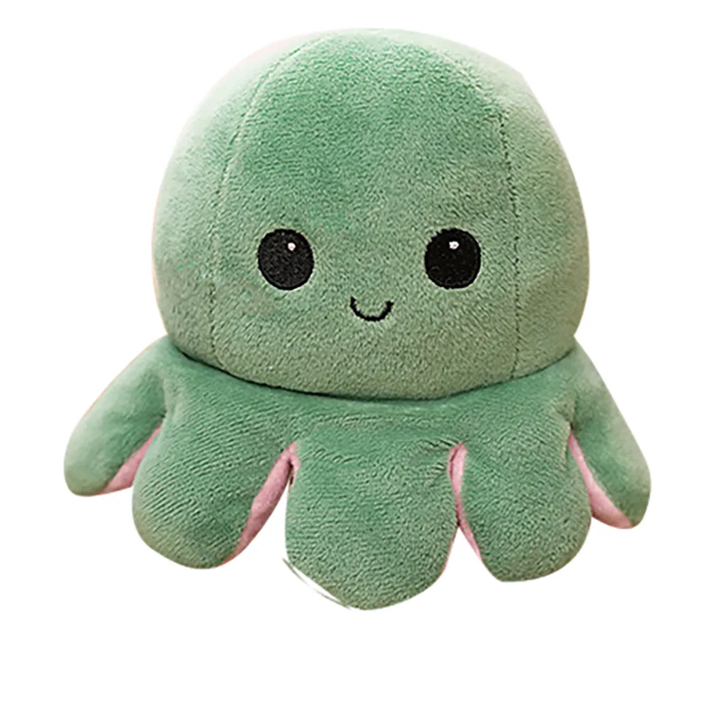 

2021 mood Simulation Two-side Octopus Doll Kids Emotional Epression Double-sided Flip Plush Toy Children Birthday Gift Toy