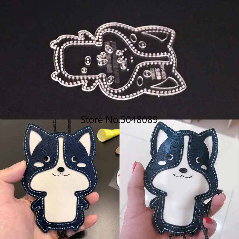 Трафарет кожаный акриловый с рисунком собаки 13 х9 5 м|Наборы инструментов для