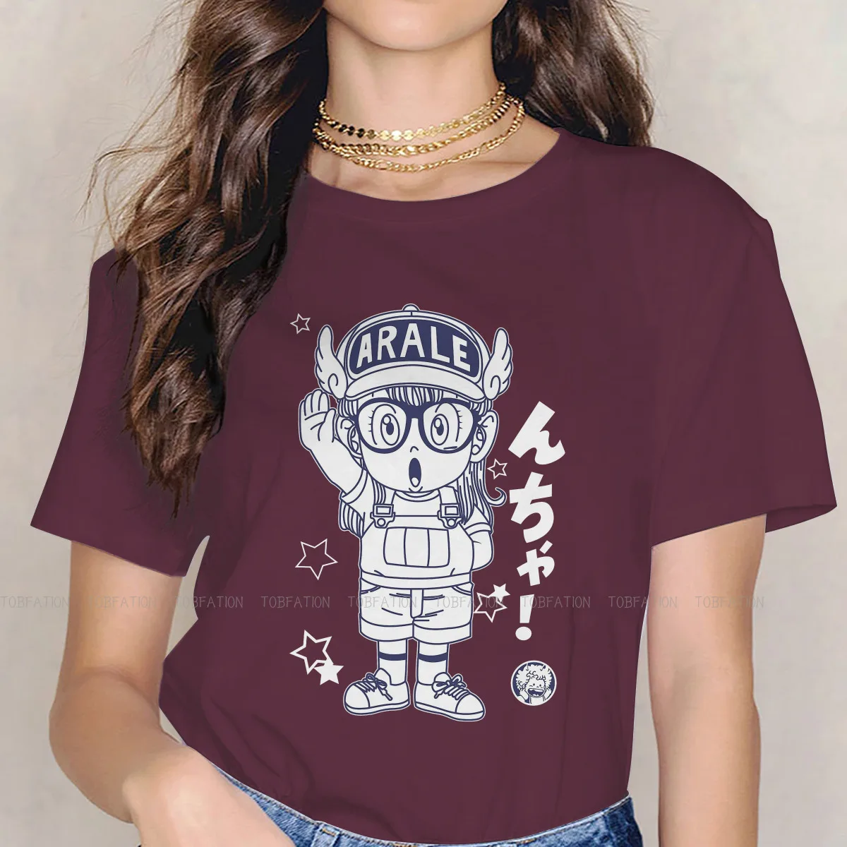 

Arale Black Hip Hop TShirt Dr Slump Funny Comics Creative Streetwear Leisure T Shirt Girl 5XL Special